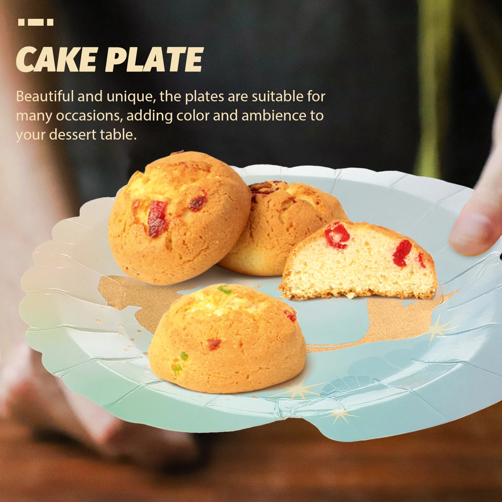 

8Pcs Mermaid Paper Plates Disposable Tableware Birthday Party Supplies Mermaid Theme Party Supplies Paper Plates