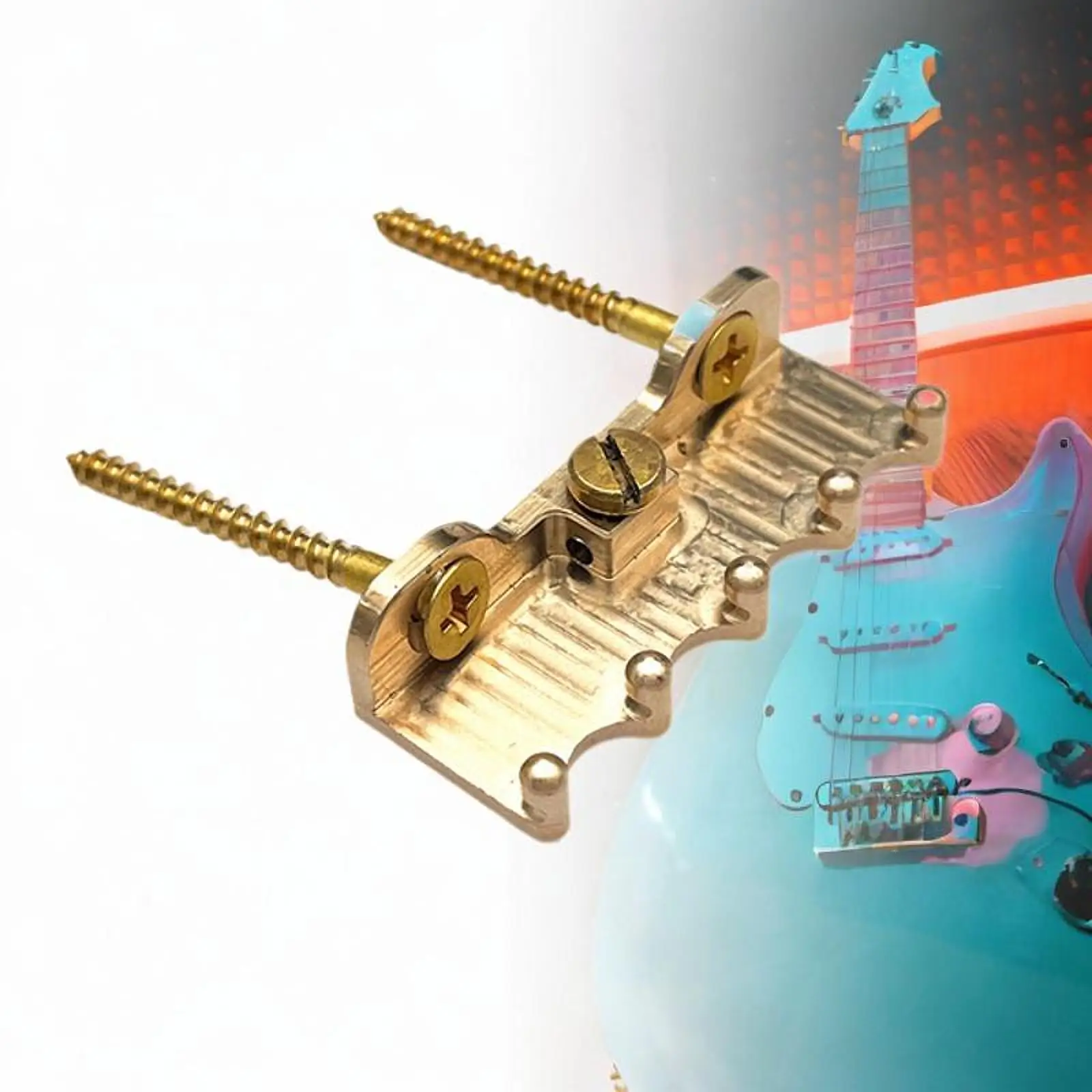 

Guitar Bridge Pull Plate Single Spring Hook Guitar Accessories Music Instrument Parts Brass Sturdy Pull Plate Hook