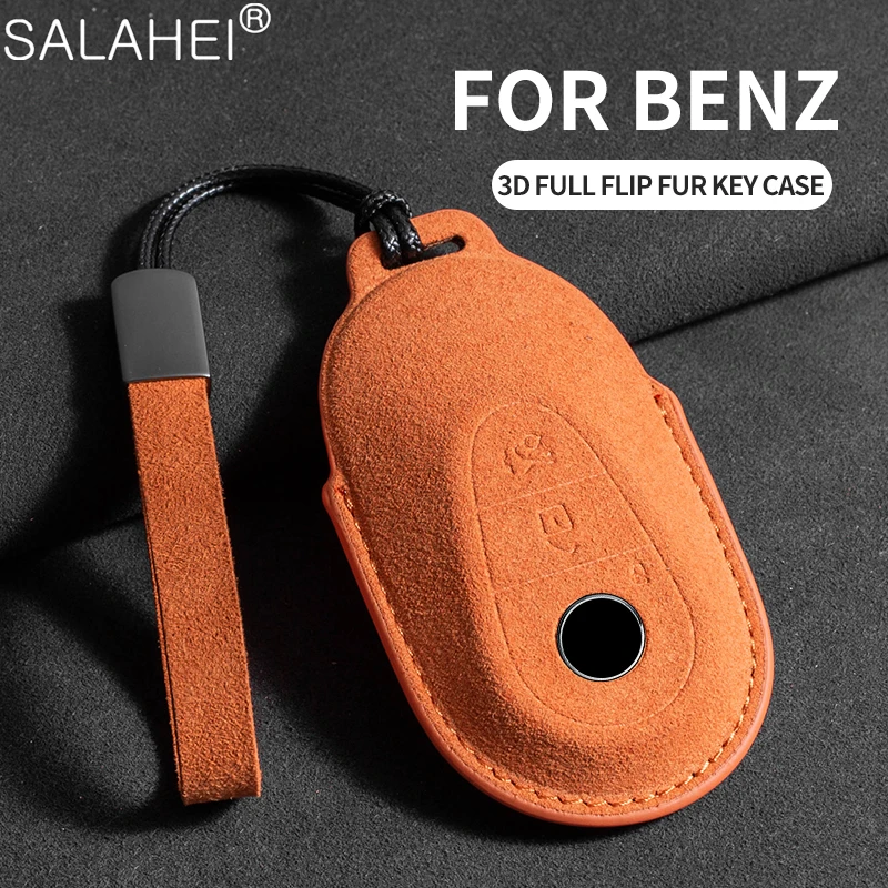 Car Key Cover Case Shell Fob for Mercedes Benz C S Class W223 W206 S260L S350L S400L S450L S500L for Maybach S480 S580 2020-2022