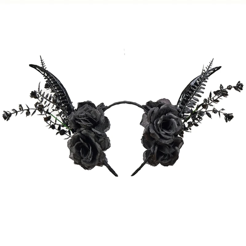 Hexenhut-Kopfbedeckung aus Kunststoff, lustiges Accessoire, Halloween-Stirnband für Mottopartys und Verkleidungsspiele Y08E – Detail 1