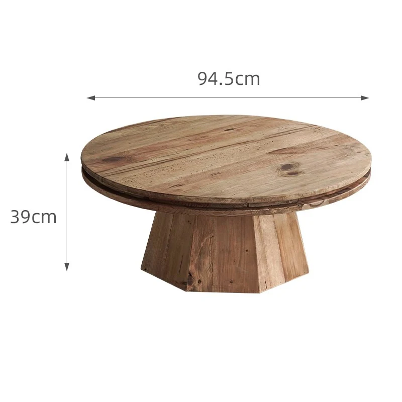 French Vintage Traditional Coffee Table Wooden Kitchen Korea Low Side Table Antique Round Arredamento Living Room Accessories