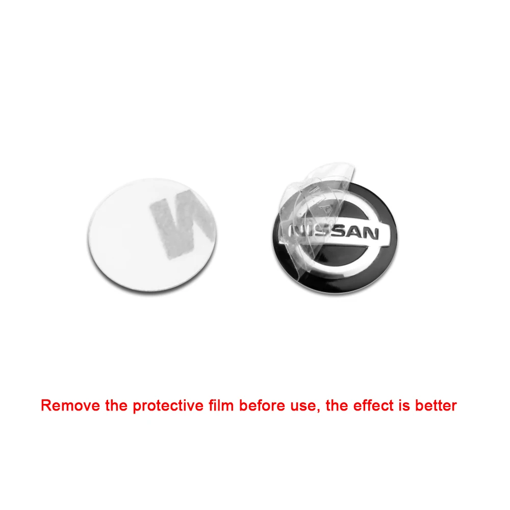 Car Key Shell Badge Sticker 3D alluminio Auto Key Remote Fob decalcomanie per Nissan X-trail Qashqai Note Juke Sentra Patrol Navara Mic