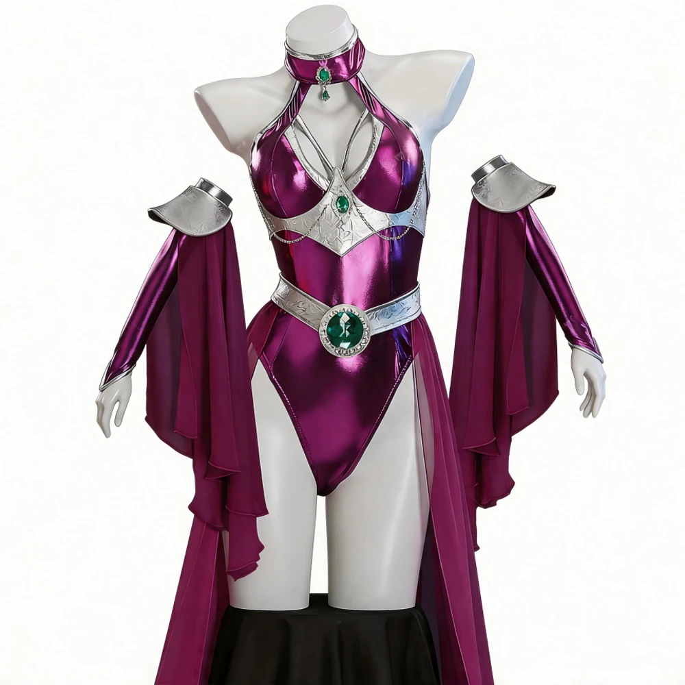 AniLV Game Interstellar Mars Purple Tight Leather Bodysuit Transform Into Battle Uniform Halloween Outfit Cosplay Costume