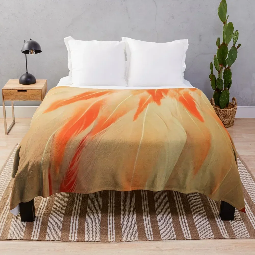 Flamingo Feathers Throw Blanket Decorative Beds For Decorative Sofa Decorative Throw Blankets