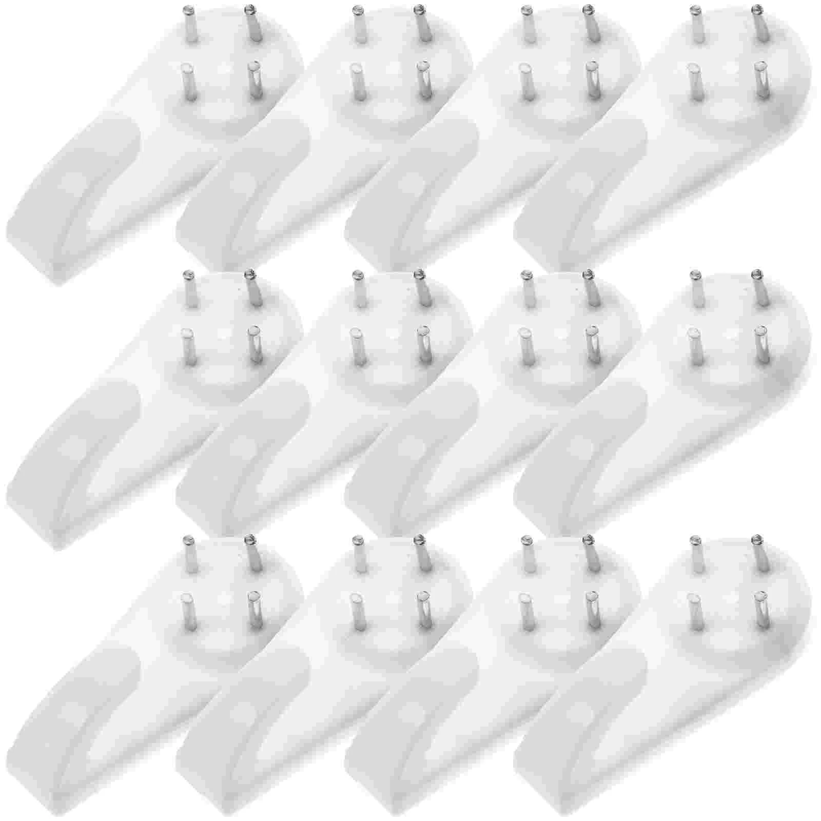 60 Pcs Easel Wall Nail Hooks Non Trace Invisible Hangers Concrete Without Drilling Seamless Nails for White Damage