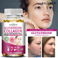 Glutathione Supplements - Collagen Booster Antioxidant Support Liver Detoxification Skin Whitening and Brightening