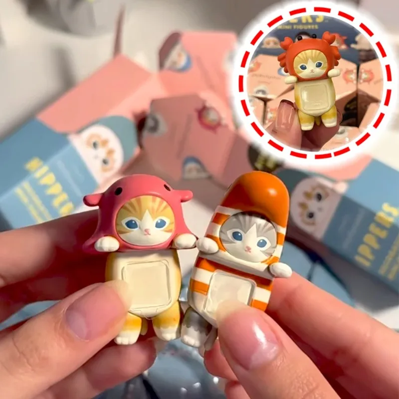 Nueva caja ciega Mofusand Hippers شخصية صغيرة tiburón gato figuras deaction de juguete para Fans niños regalo de Navidad