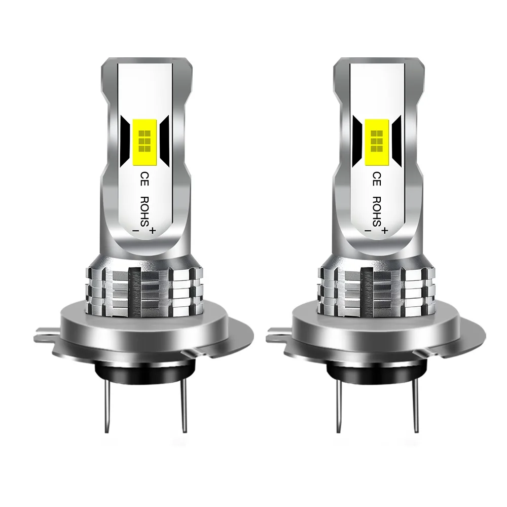 2Pcs CSP LED H7 Car Headlight Bulbs H11 H4 H11 H1 H3 Plug&Play Auto Headlamp White Yellow Blue Car Day Running Light Accessories