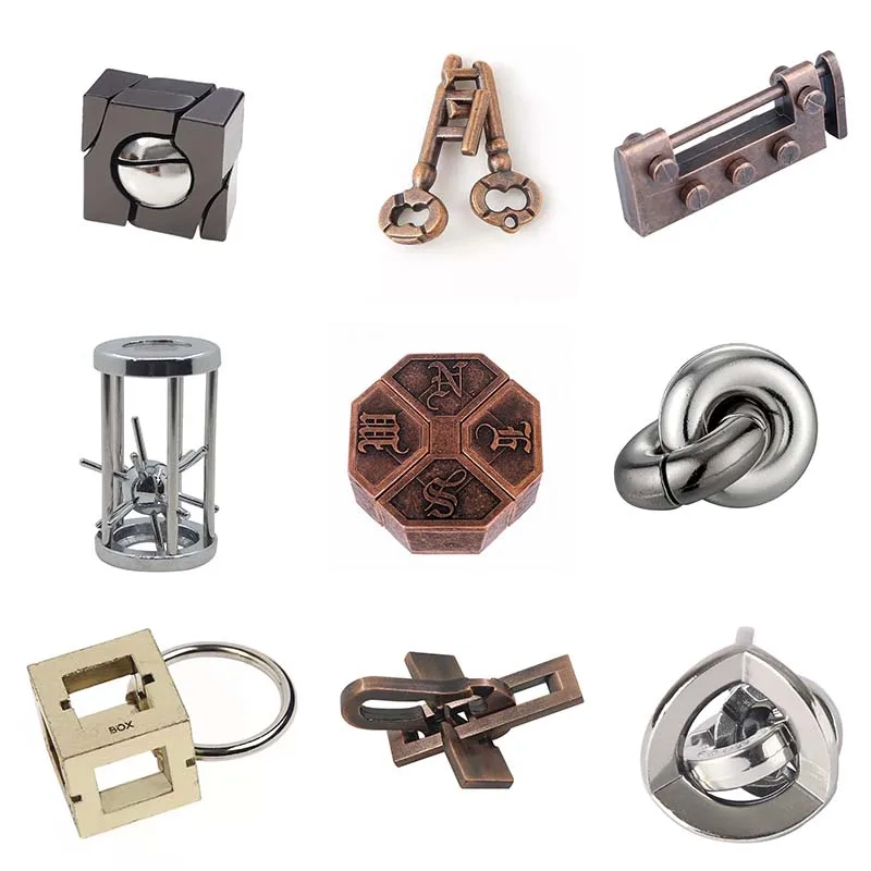 1 pc Classic Alloy สมอง Teaser Magic ปริศนาถอดรหัสเกมปลดล็อคความแปลกใหม่ของเล่นเด็กผู้ใหญ่ของเล่น