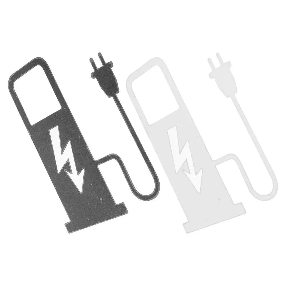 

2 Pcs Car Stickers Charging Decal for Auto Vehicle Reminder Water Proof Pvc Sign