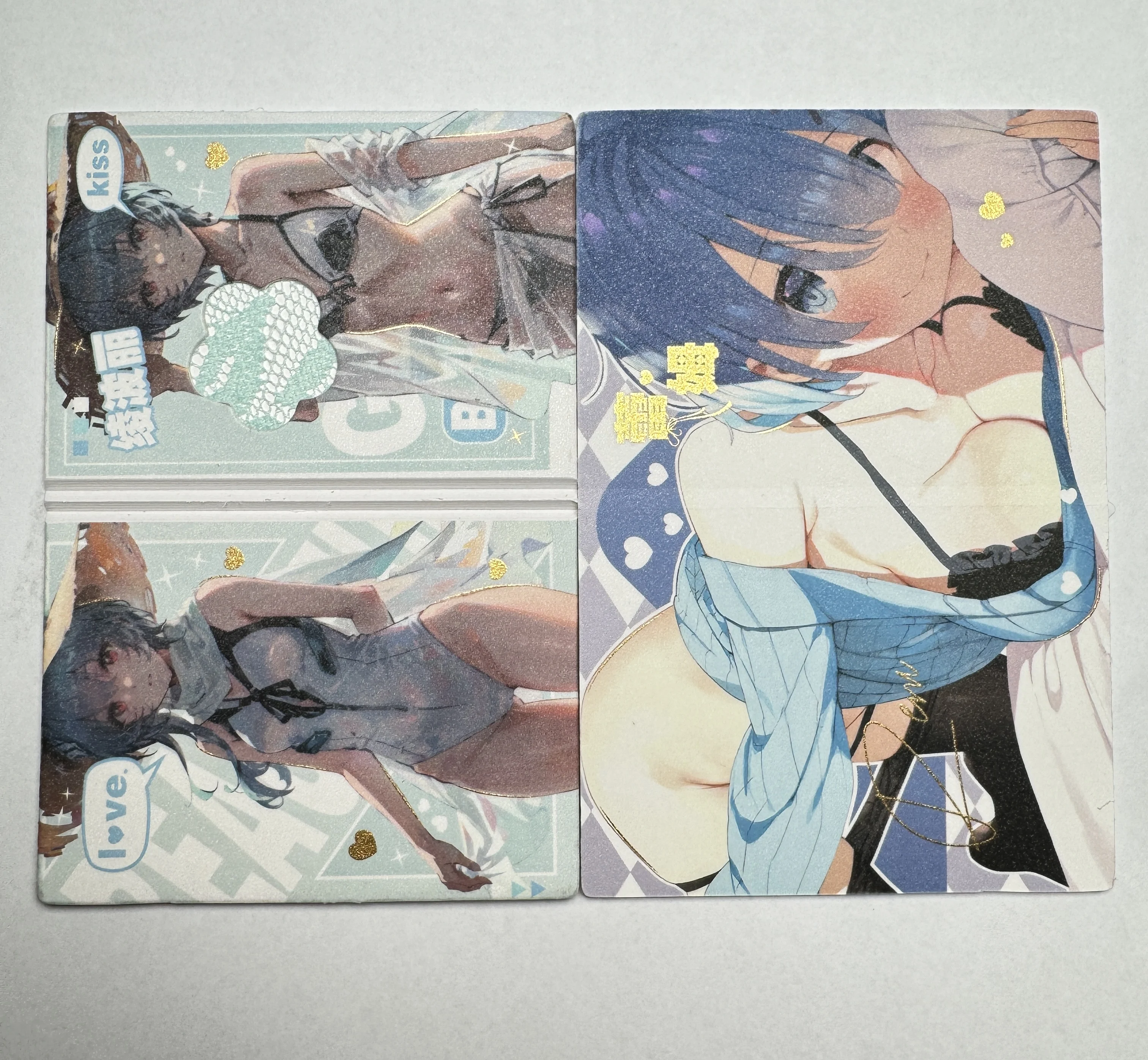 Love Diary Double Fold Material Card Rare Error Printed Version Nami Rem Yae Miko Ayanami Rei Black Magician Girl