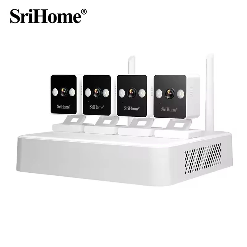 Srihome 8CH NVR Recorder Set 2MP WiFi CCTV Camera Security System Kit P2P Outdoor Wireless IP Cameras Video Surveillance System