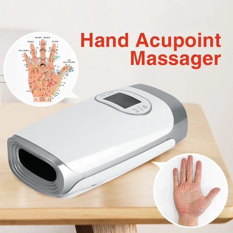 Wireless Electric Hand Massager Compression Smart Air Pressure Heating Palm Finger Acupoint Arthritis Carpal Tunnel Massager