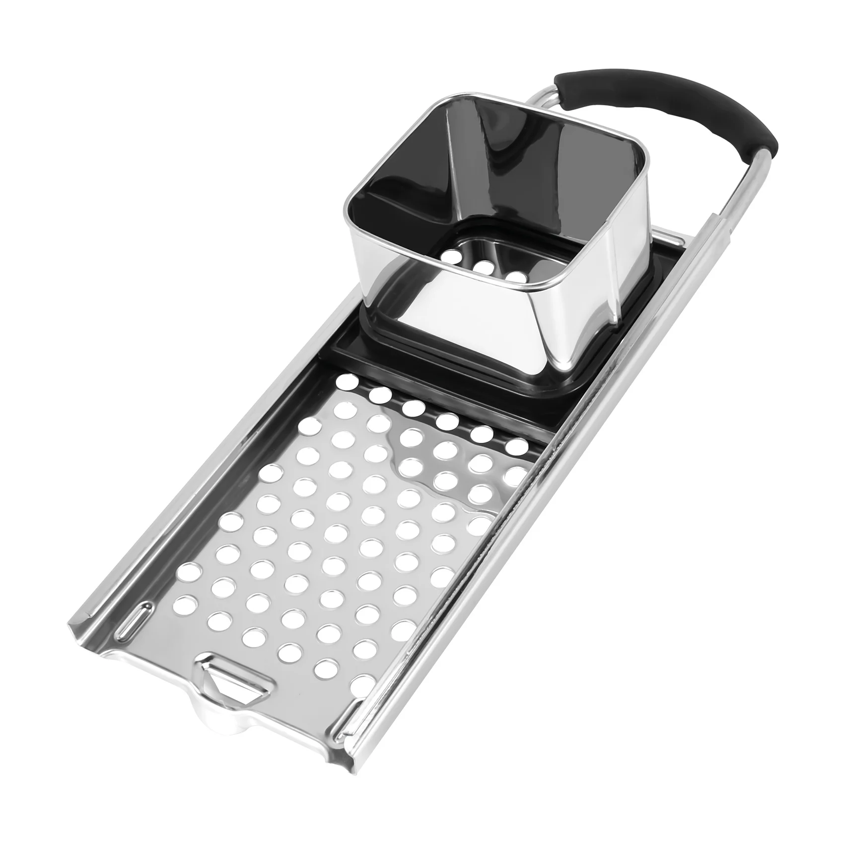 AA26P ステンレス製スパッツレメーカー、餃子・麺類用快適ラバーグリップハンドル付き