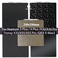 pei 330x330 Build Plate For textured smooth PEI PEO PET Double Sided Spring Steel Sheet For Tronxy X5SA upgrade parts heatbed