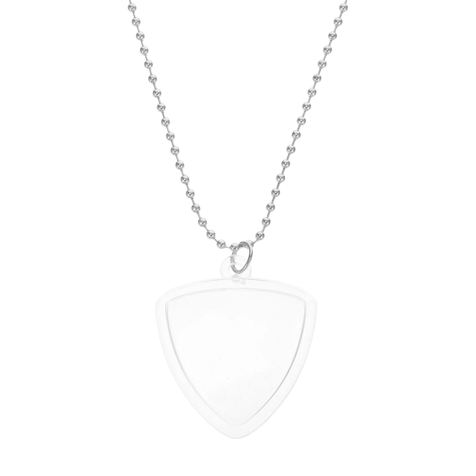 

Transparent Guitar Pick Storage Box Necklace Plectrum Holder for Bass Ukulele Clear Picks Case Travel Friendly Anti Loss Pendant