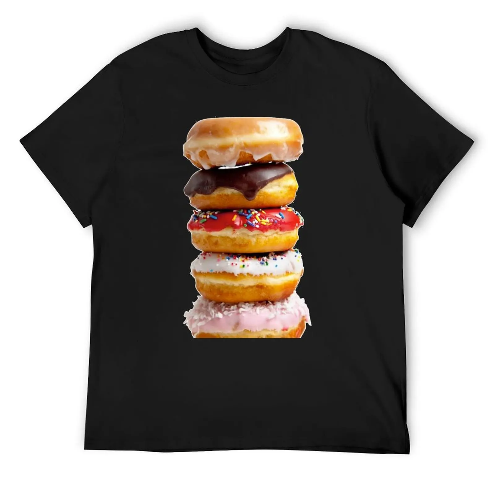 DONUT STACK T-Shirt new edition anime stuff graphic tee shirt summer top mens white t shirts