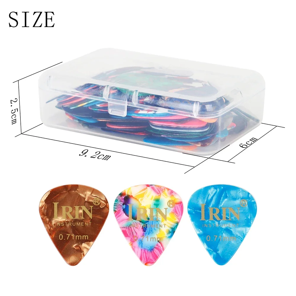 IRIN 100Pcs Guitar Picks 0.71mm Guitar Pick Set Acoustic Electric Guitar Bass Ukulele Mandolin Picks Guitar Parts & Accessories