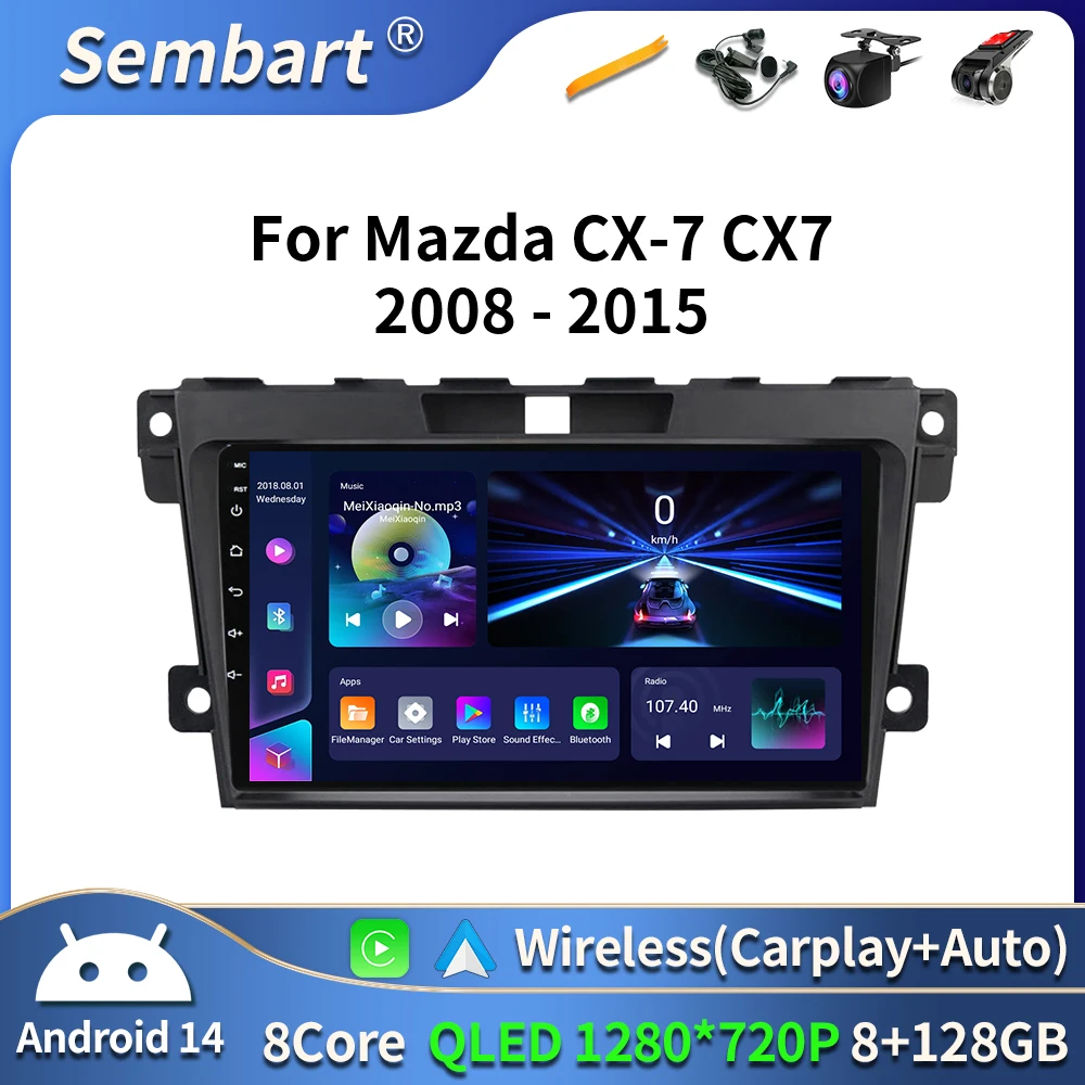

For MAZDA CX-7 CX7 CX 7 2007 2008 2009 2010 2011 - 2014 GPS Navigation Multimedia Player 4G Carplay 2 Din Android 16 Car Radio