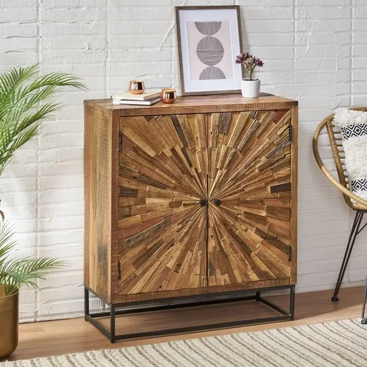 Vintage Design Extendable Wooden Metal Accent Cabinet Versatile Home Farmhouse Bathroom Hall Laundry School Apartment