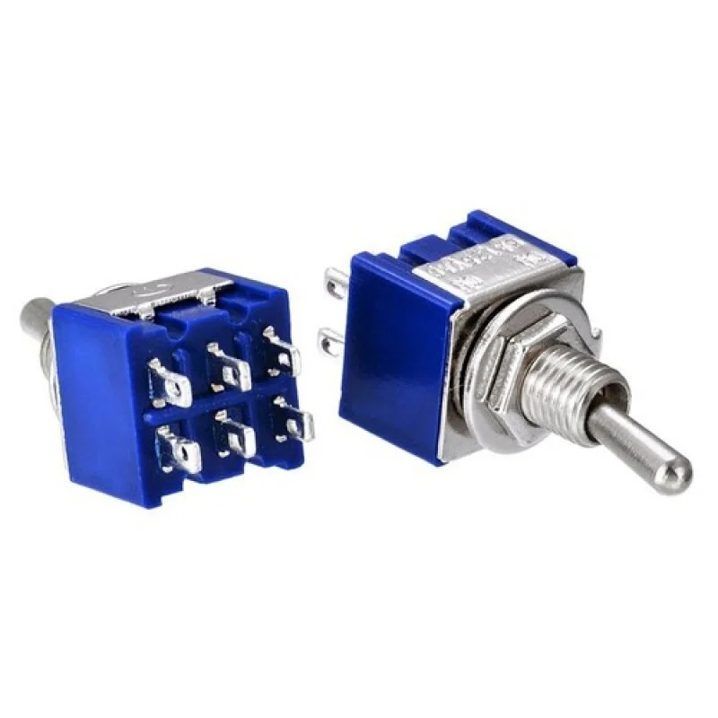 ON ON تبديل مفاتيح 2 موقف 6 دبوس DPDT x5 قارب سيارة نموذج السكك الحديدية