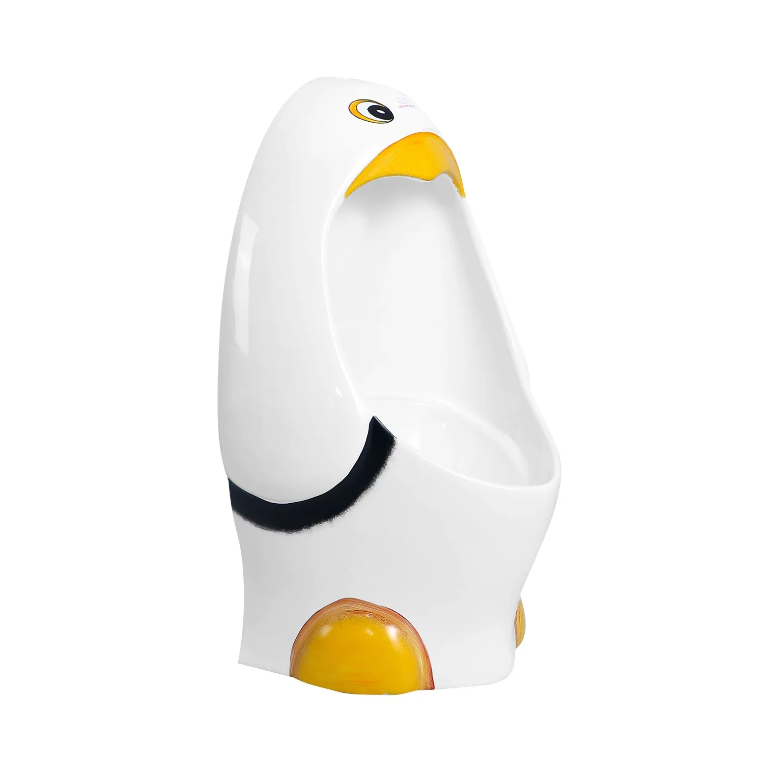Color penguin-shaped ceramic children's floor-to-ceiling urinal, children's bathroom small porcelain freestanding urinal