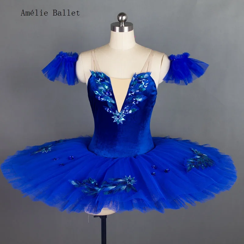 BLL027 Royal Blue Ballet Leotard 7 Layers Adult Women Dance Costume Ballet Tutu Ballerina Performance Ballet Costume Dance Tutu