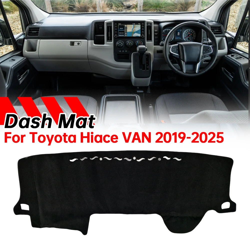 

Dash Board Cover Non-Slip RHD Poly Carpet Dash Dashboard Mat Cover For Toyota Hiace VAN 2019 2020 2021 2022 2023 2024 2025