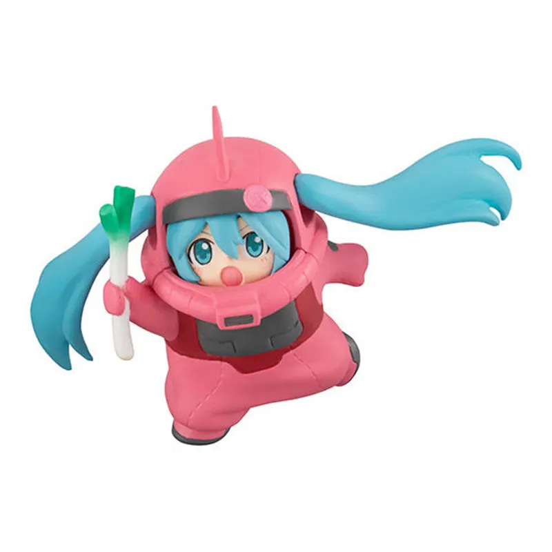 

Bandai Gashapon Gundam X Hatsune Miku Anniversary Collaboration Collectible Figure Zaku Zgok Desktop Decorative Ornament