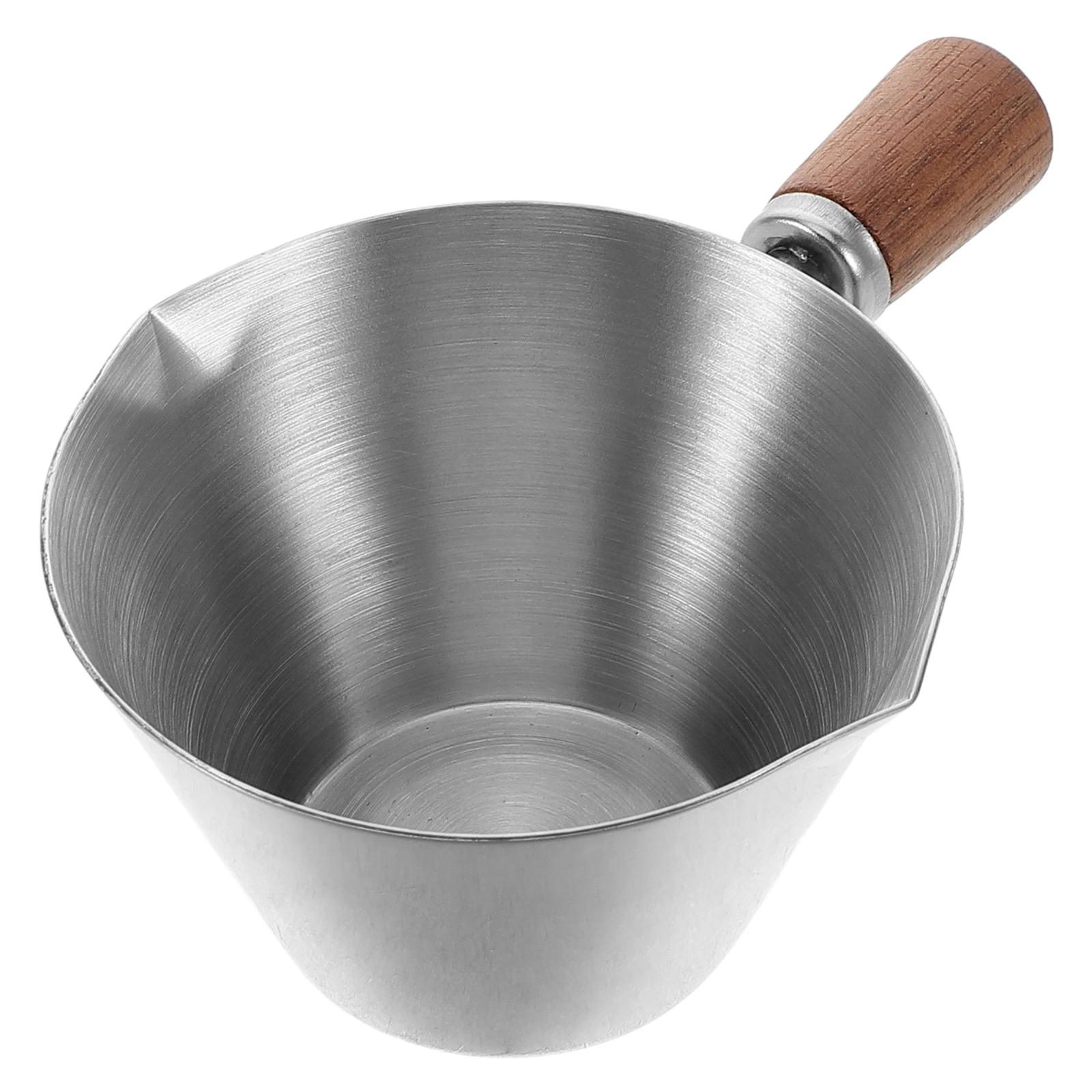 

Stainless Steel Espresso Cup With Wooden Handle Coffee Pitcher Frothing Milk Steamer Measuring Cup Small Gold Vintage Style