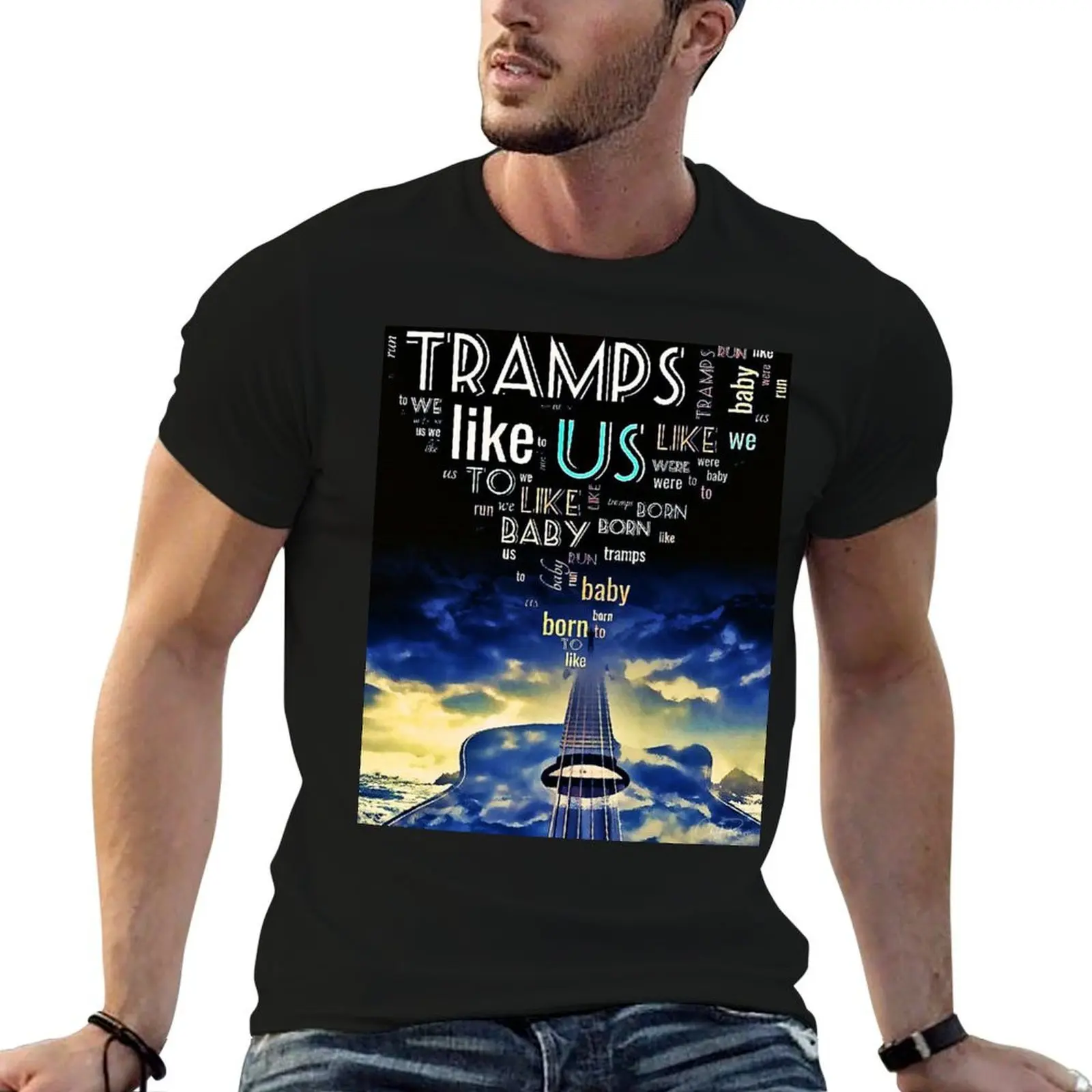 

Wordart Tramps Like Us 2 WallsOfFameAust T-Shirt man t shirt luxury funny t shirts man T-Shirt