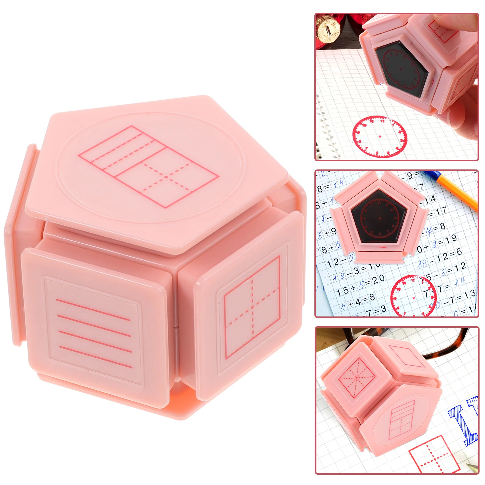 Custom Teacher Reward Handwriting Line Stamp Safe Compact Design Multi Function Toddler Stamps Set Teaching Office