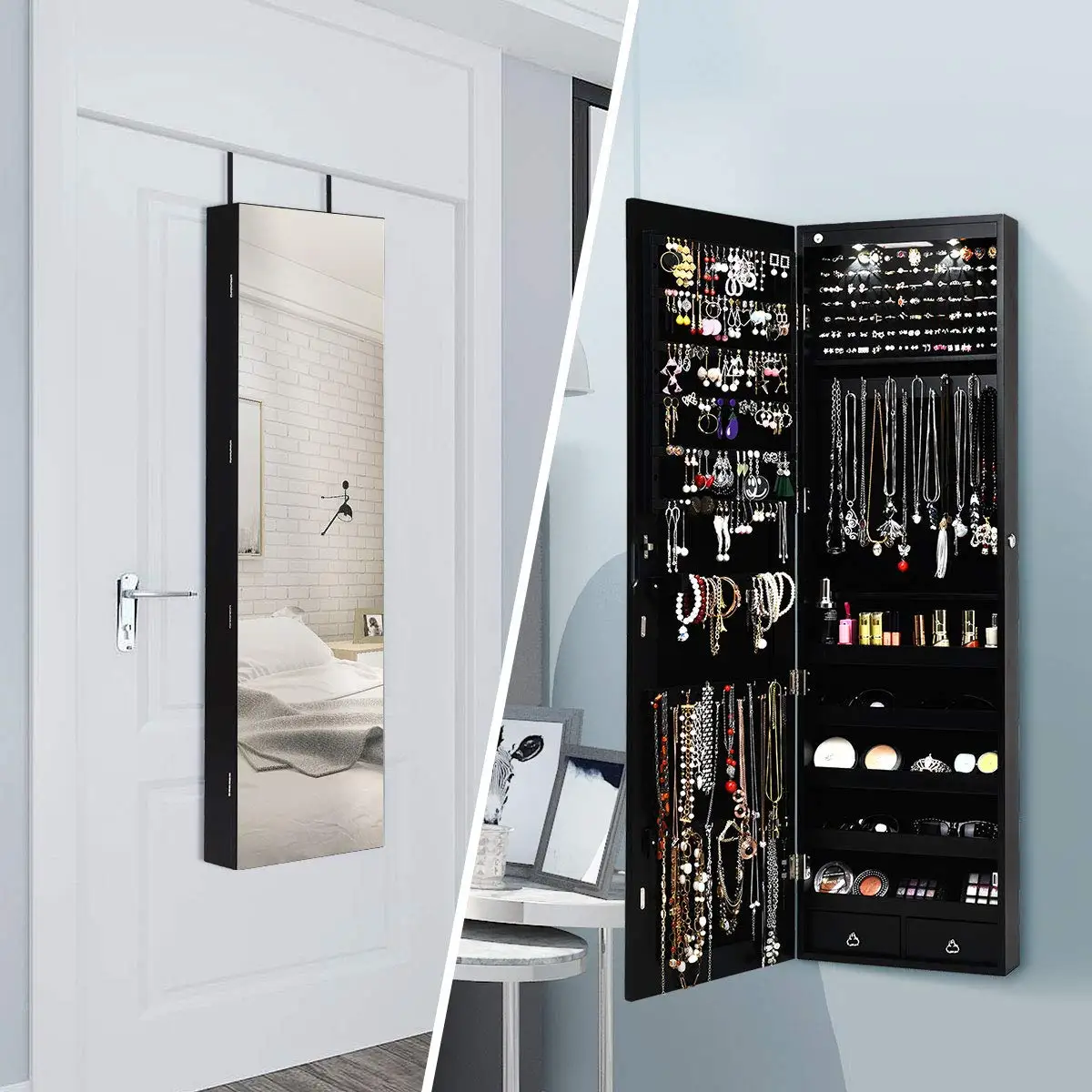 Wand- oder Türmontierter Schmu – Full Length Mirror Jewelry Armoire Bewertung und Preis