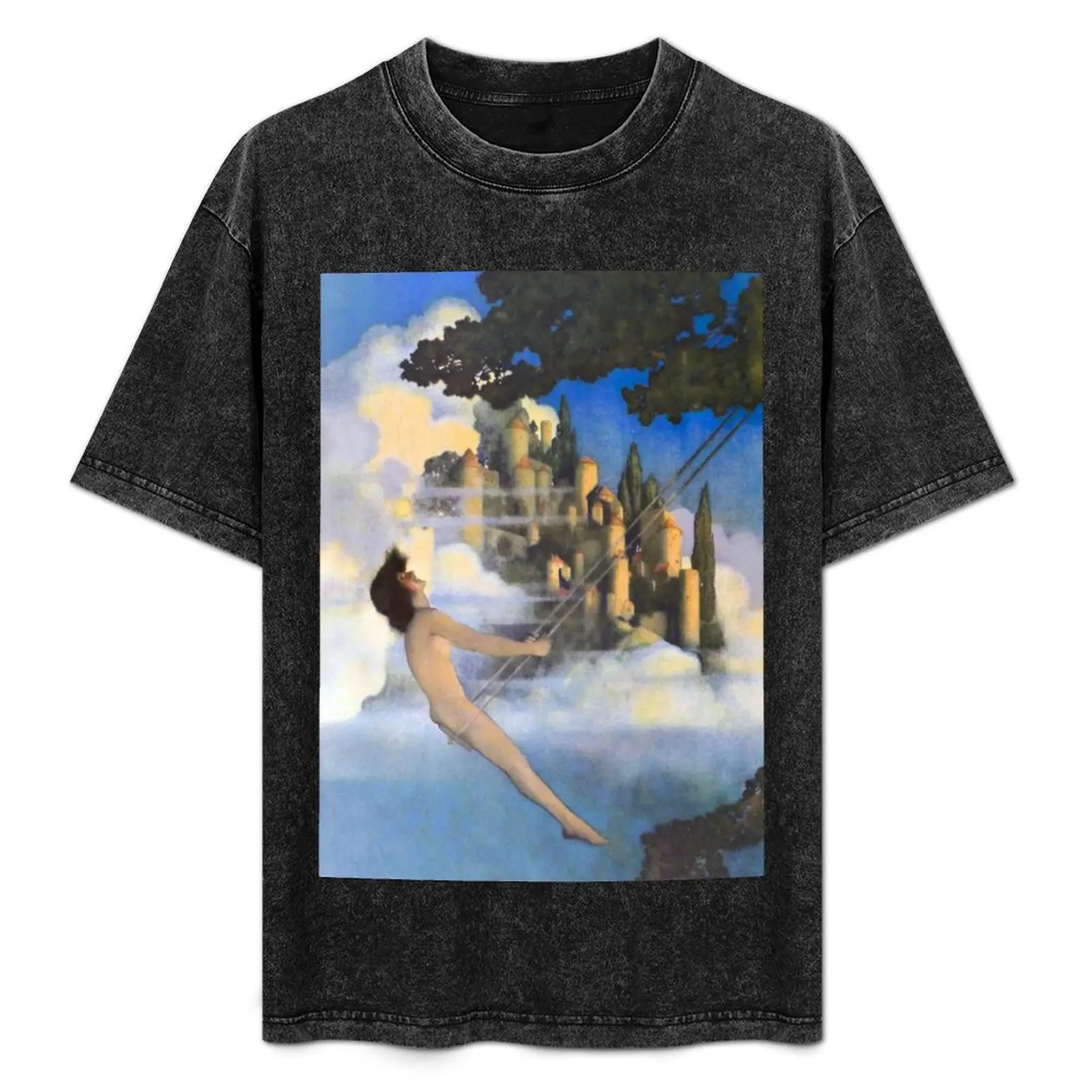 

Dinky Bird -Maxfield Parrish midcentury art deco/nouveau illustration T-Shirt Basic Comfort Fit T-Shirt for Men