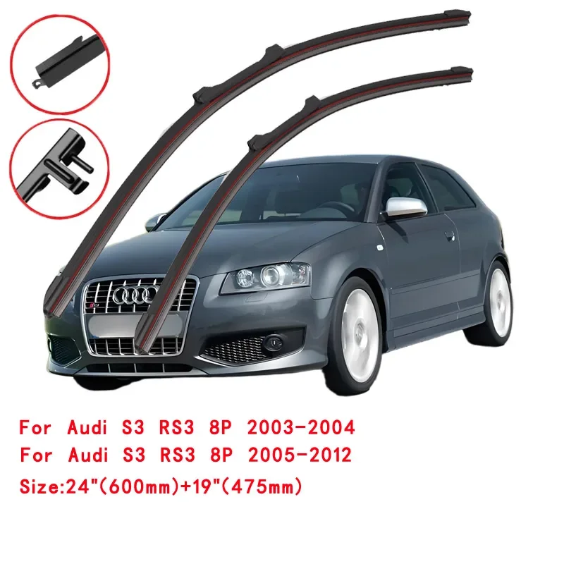 

For Audi S3 RS3 8L 8P 8V 8Y 1996-2024 Car Windshield Wiper Blade Front Windscreen Windshield Brushes Accessories Window Cleaning