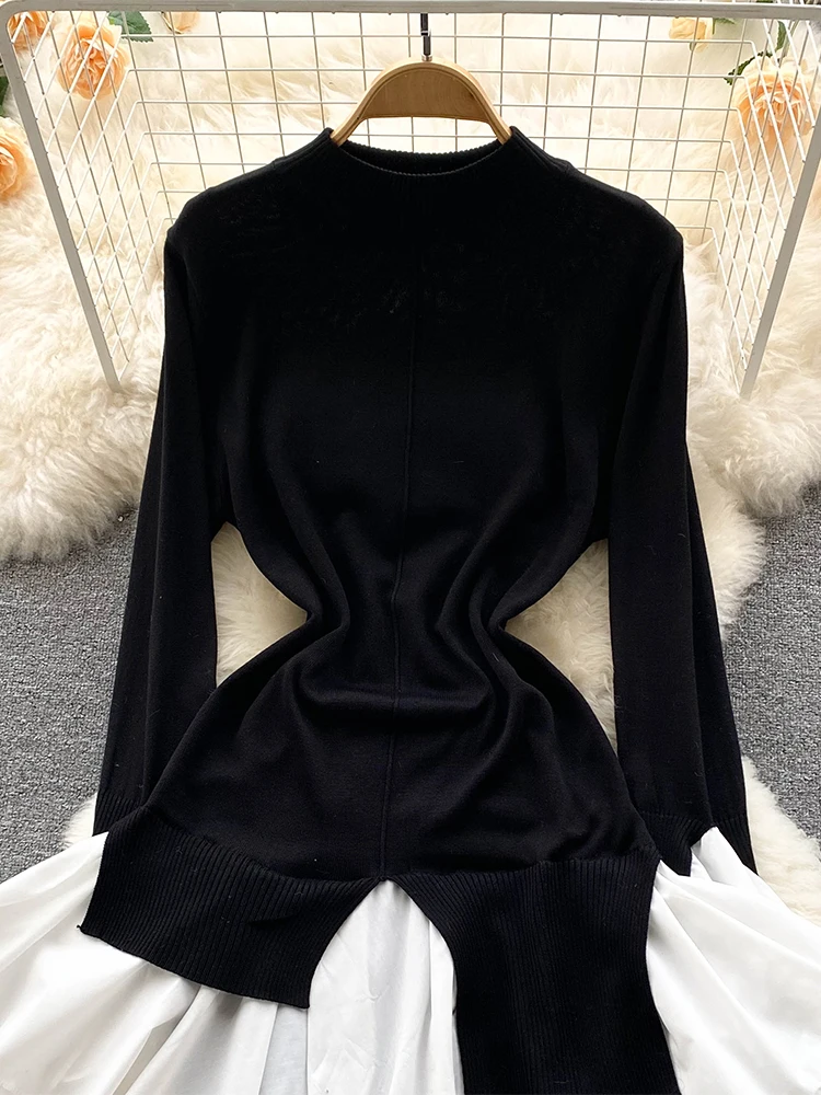 Feminino preto gótico a linha mori menina vestido 90s vintage manga longa luxo mini vestidos y2k uma peça vestidos 2000s emo roupas