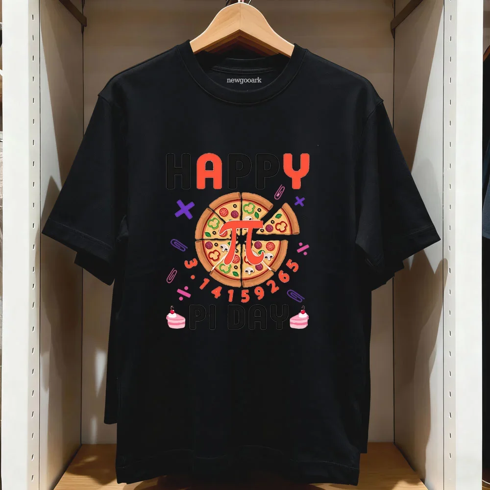 Happy Pi Day T Shirt Men Women Funny Math Teacher Gift Pizza Pi 3.14 Graphic Tee Geek Academic Summer Casual Tops