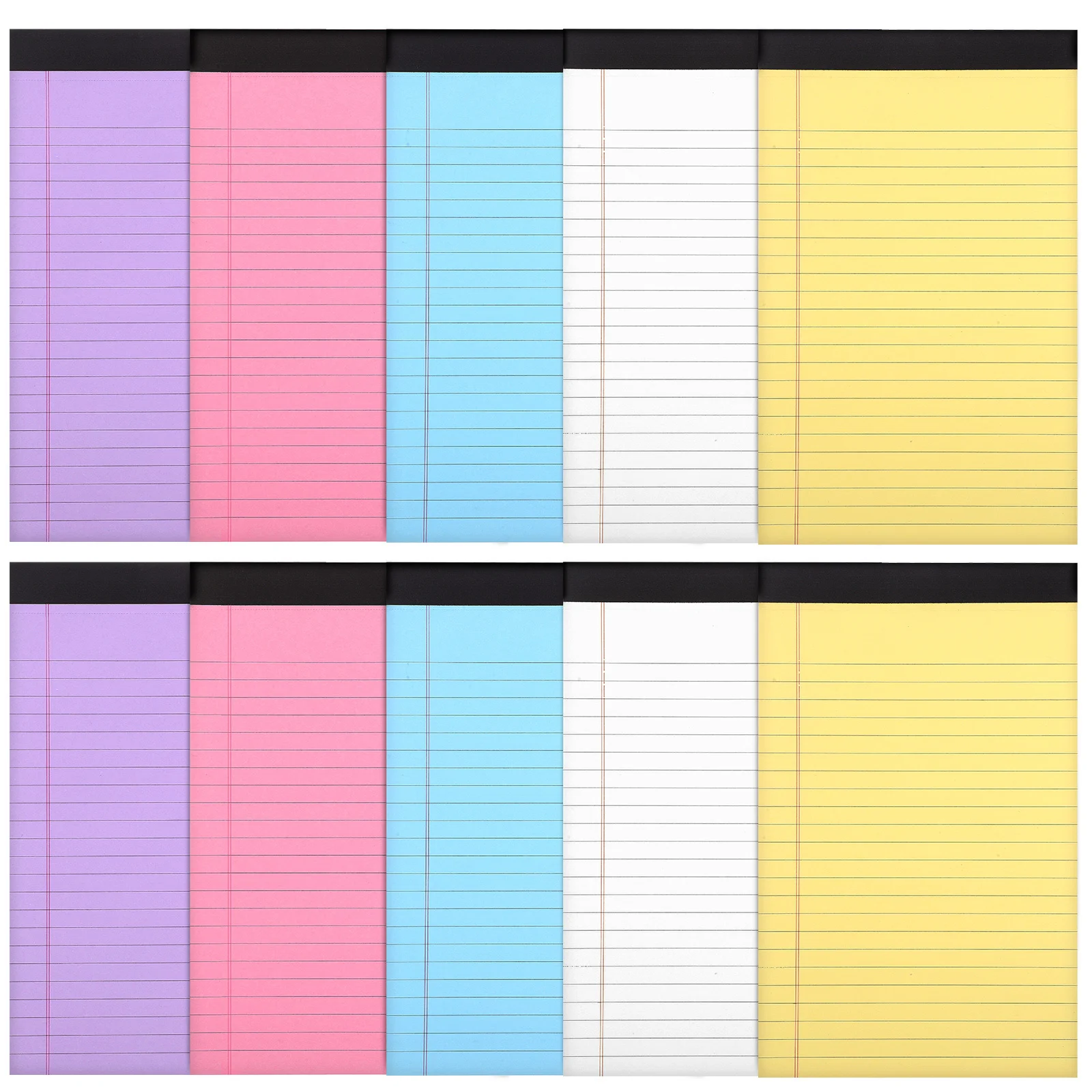10Pack Colored Legal Notepads Small Lined Notebooks Writing Pads Note Taking Office Supplies A5 Scratch Paper Note Pads for Work