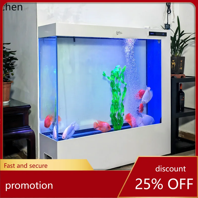 HXL Screen Partition Ultra-clear Fish Tank Living Room No Water Change Needed Ecological Aquarium
