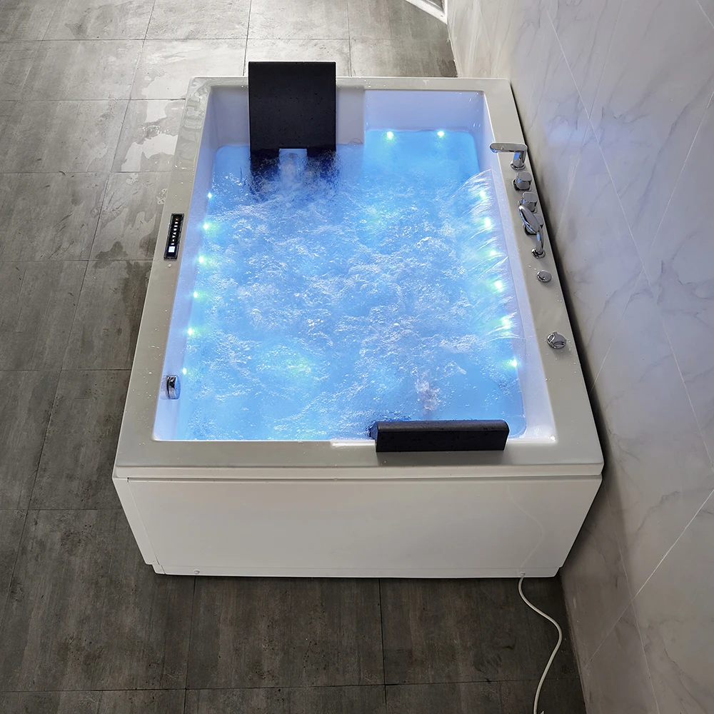Bañeras y bañeras de baño para 2 personas, hotel interior de lujo, bañera grande para jacuzzi para adultos