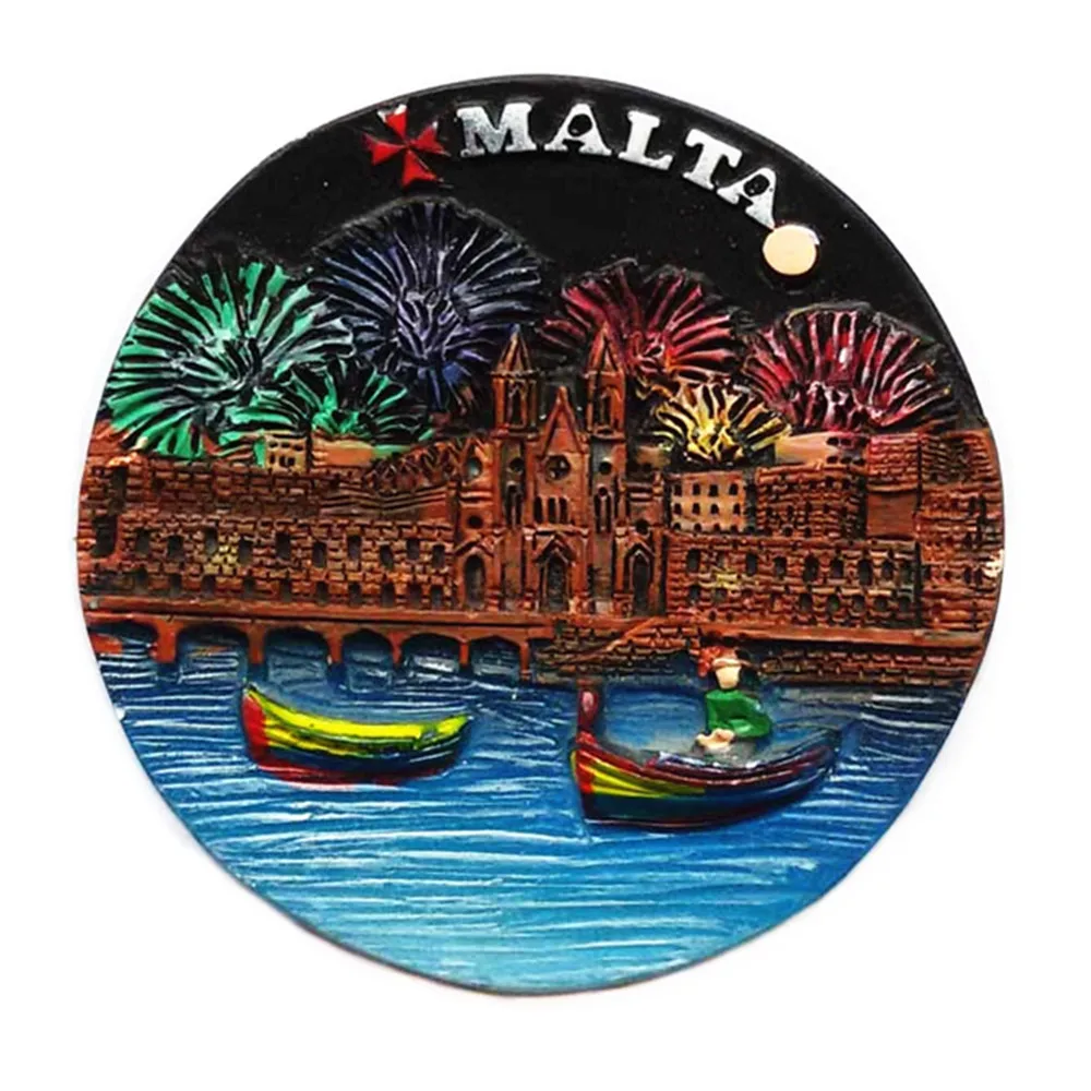 Europe Malta 3D Fridge Magnets Tourism Souvenir Refrigerator Magnets Sticker Collection Handicraft Decoration Articles