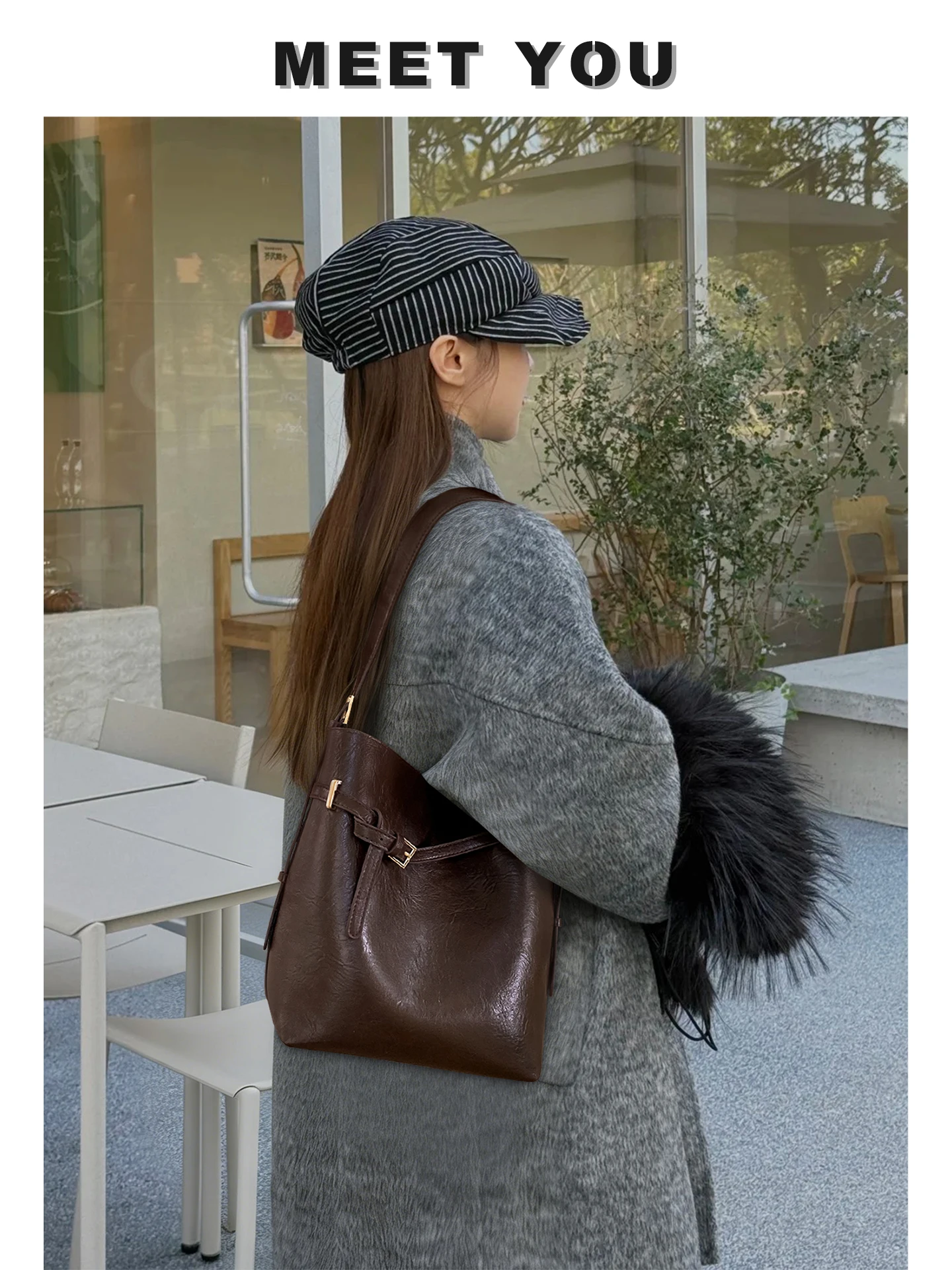 

Модная вместительная сумка-тоут для женщин, сумка через плечо, сумка-багет, стильная зимняя новинка