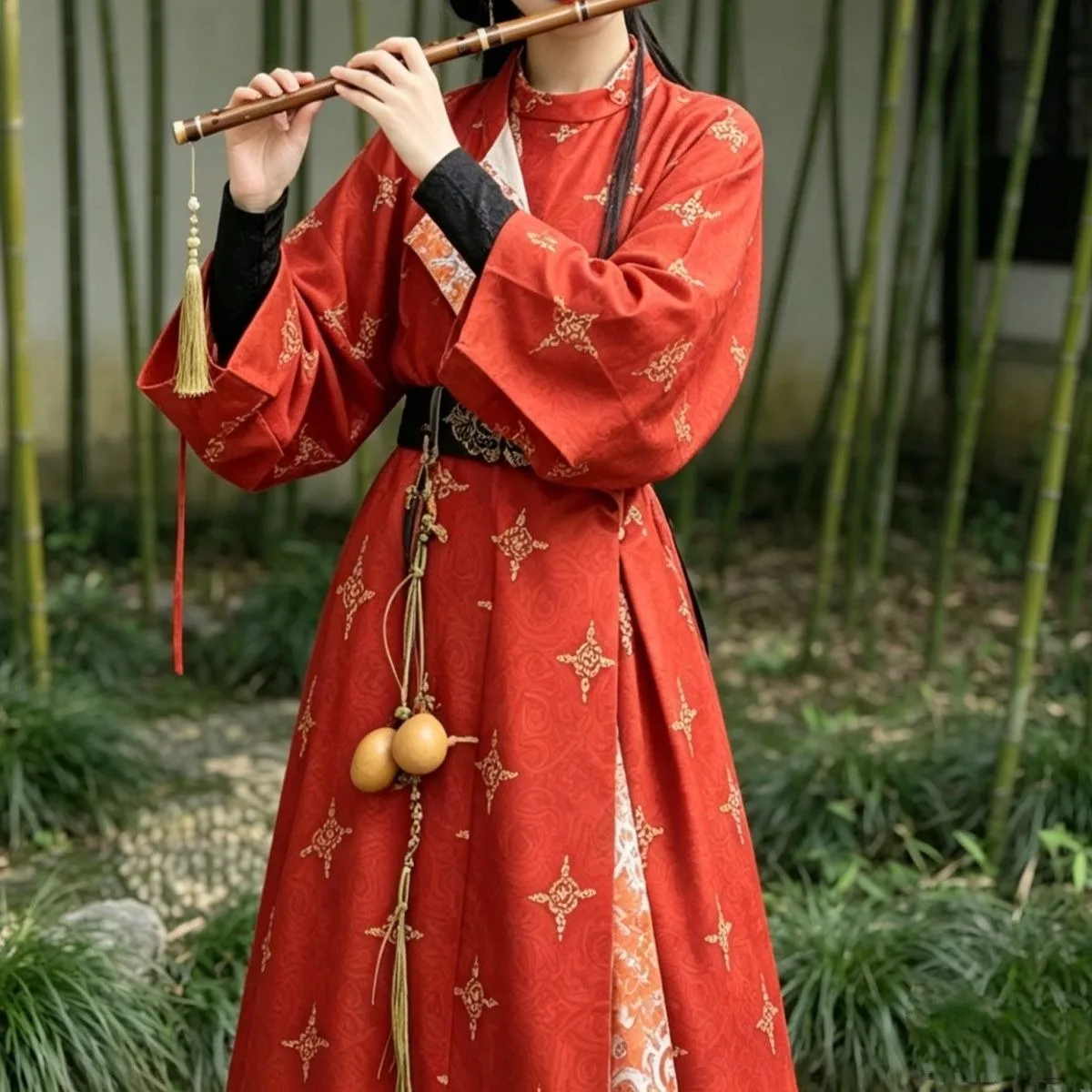 New Tang Hanfu Round Collar Robe, Li Bai Style Quekua, Unisex Swordsman Scholar Cosplay Female Chinese Warrior Outfit