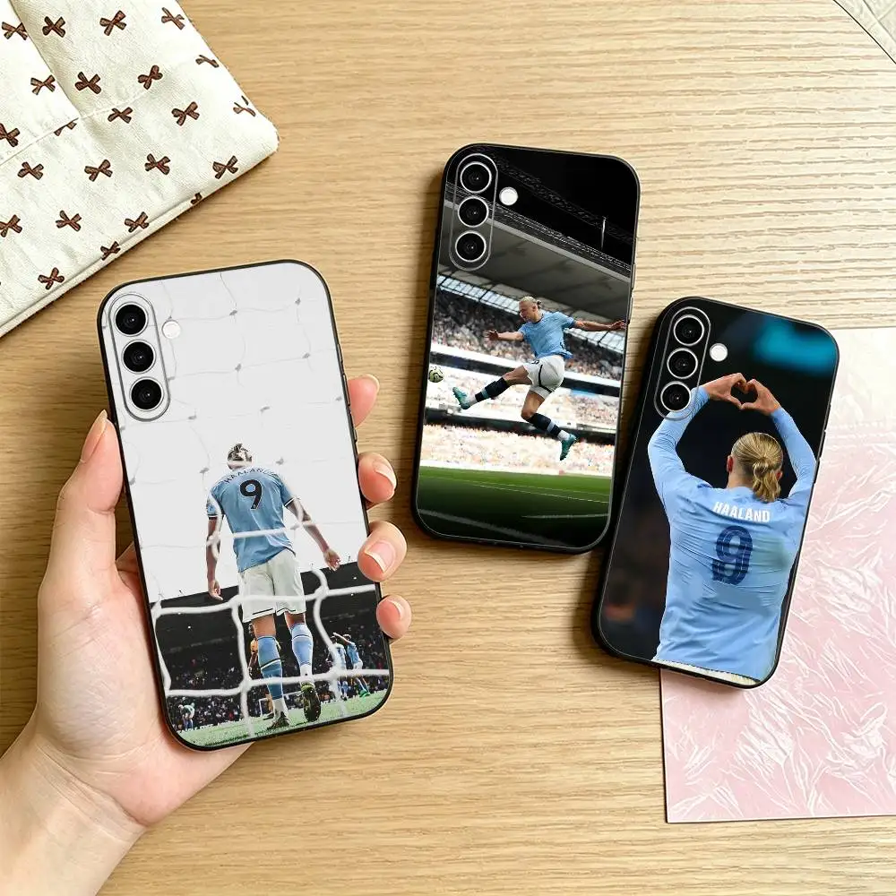 Football Star E-Erling H-Haaland Phone Case For Samsung Galaxy A73,A72,A71,A70,A53,A52,A51,Others Soft Black Cover