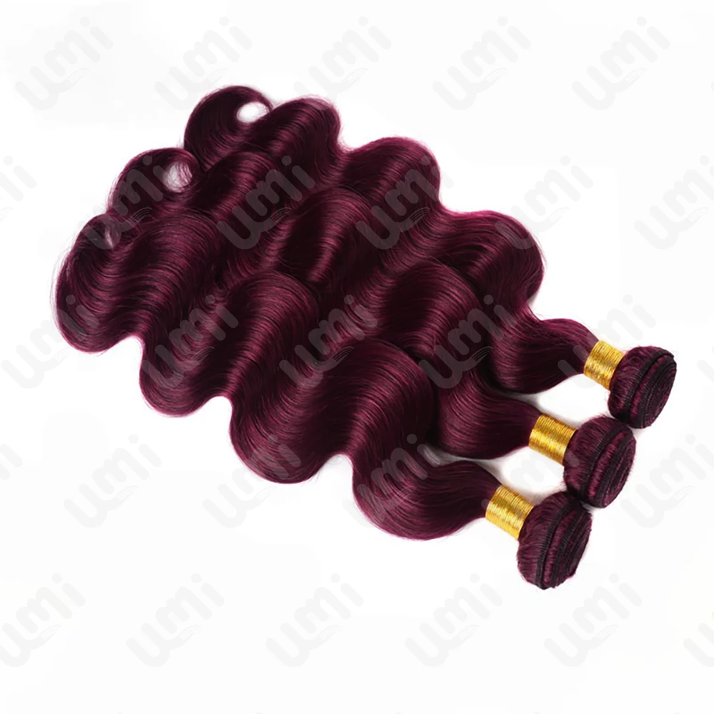 99J объемная волна 100% пучки человеческих волос винно-красный бордовый бразильские необработанные пучки волос Remy для чернокожих женщин наращивание волос