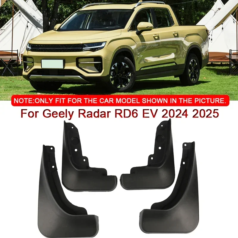 

For Geely Radar RD6 EV 2024 2025 Car Styling ABS Car Mud Flaps Splash Guard Mudguards MudFlaps Front Rear Fender Auto Accessory