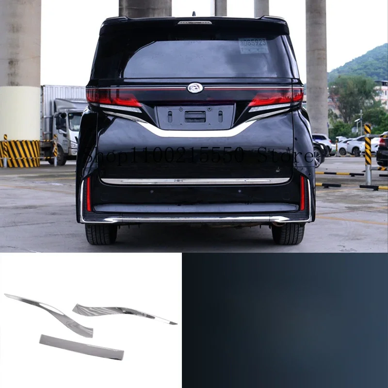 

For Toyota Alphard Vellfire 40 Series 2023 2024 ABS chrome License plate frame Rear Trunk Tail Gate Lid lower decorative strip