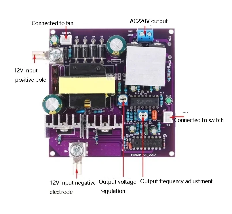 300W Corrected Sine Wave Inverter Board 50-60Hz DC-AC 12V to 220V Step Up Boost Converter Power Supply For arduino Module