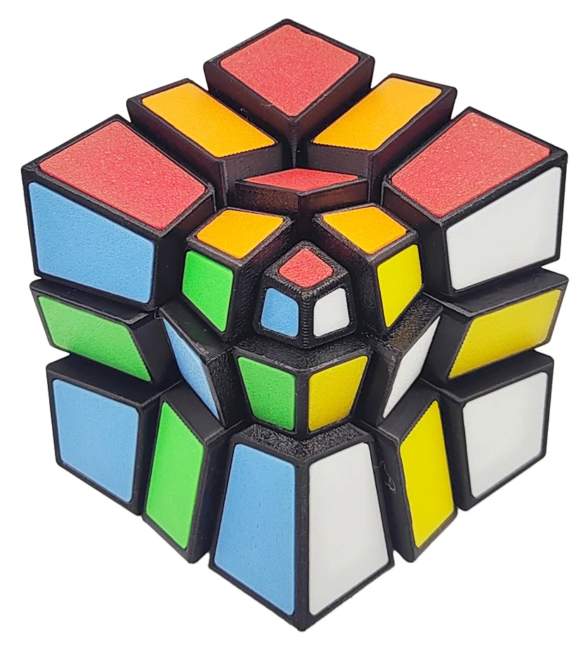 Zepuzzles スクイーズ 3x3 ホワイトタイル付きマジックキューブ スクイーズ 3x3 6 色タイル付きスピードキューブプロフェッショナルパズルおもちゃキッズギフト