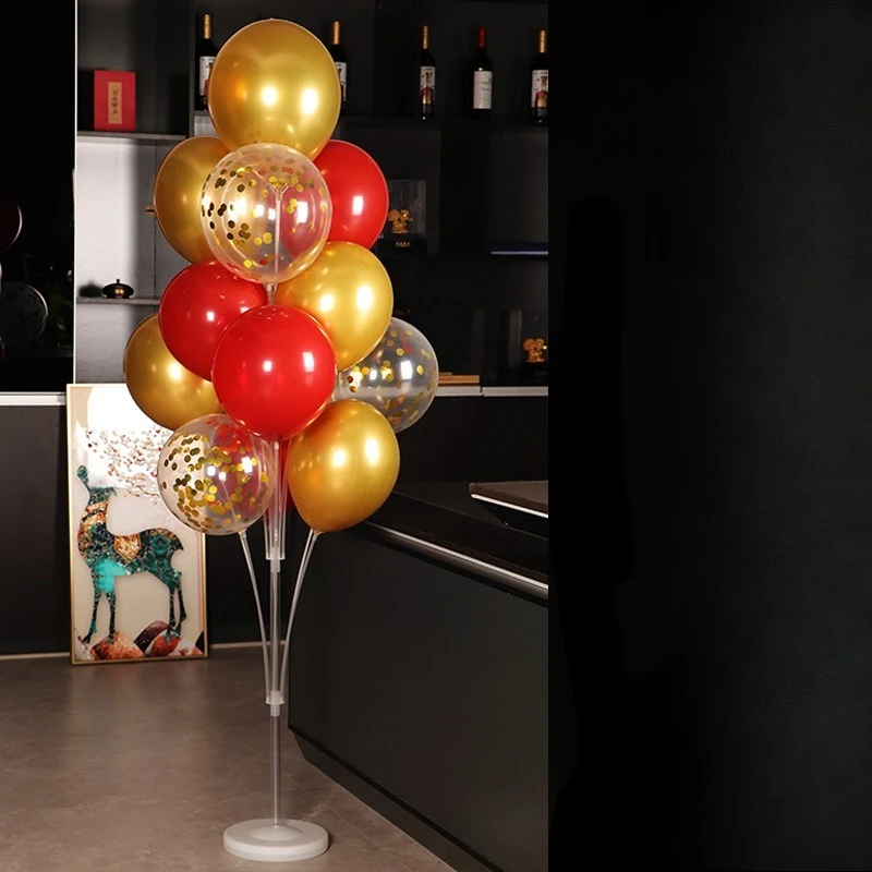 

Balloon support rod bracket 13 balls floating balloon tree transparent pole water filling base wedding room arrangement